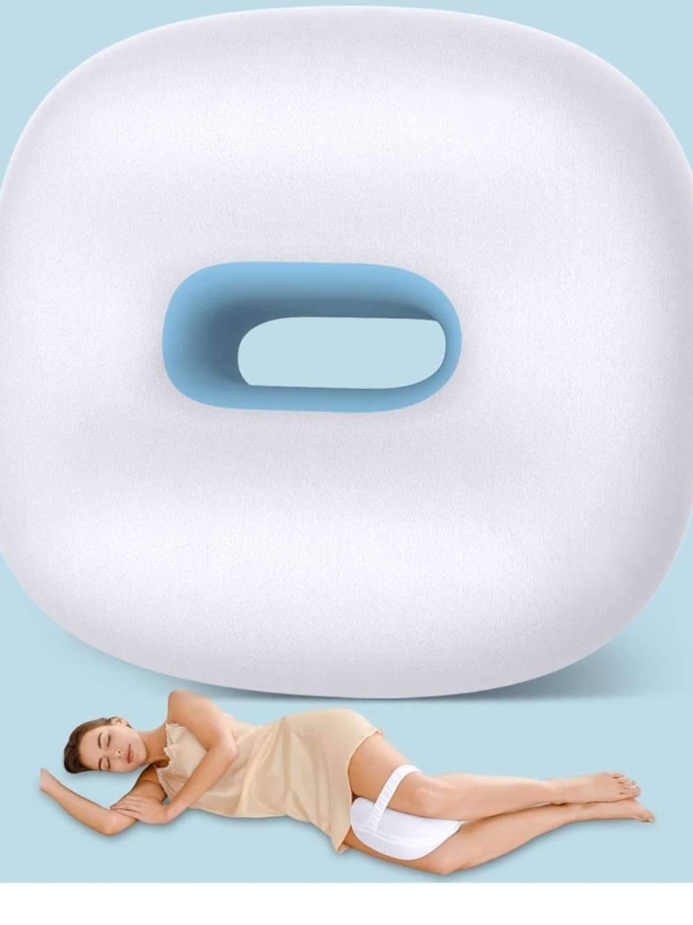 Side Sleeper Knee Pillow, Memory Foam Leg Pillow, Ergonomic Between Leg Pillow E